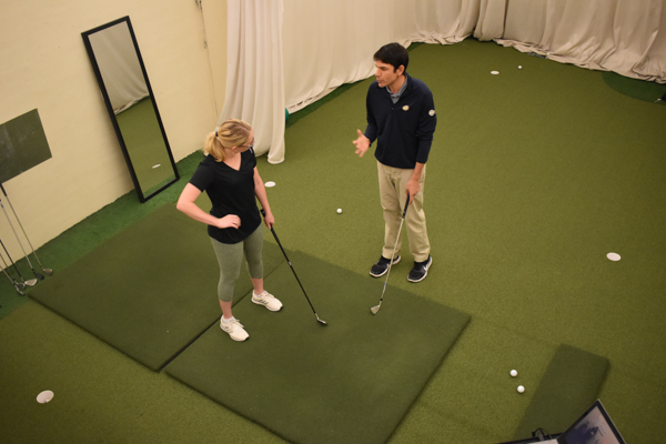 First Golf Lesson MIT Recreation Indoor Golf Range