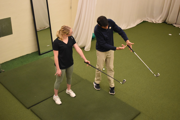 First Golf Lesson MIT Recreation Indoor Golf Range