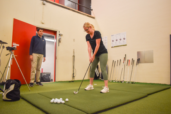 First Golf Lesson MIT Recreation Indoor Golf Range