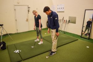 First Golf Lesson MIT Recreation Indoor Golf Range