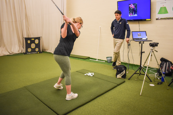 First Golf Lesson MIT Recreation Indoor Golf Range