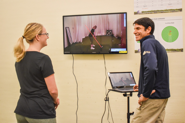 First Golf Lesson MIT Recreation Indoor Golf Range