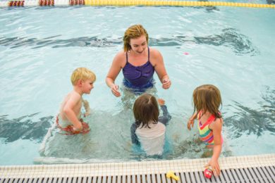 Preschooler swim skills