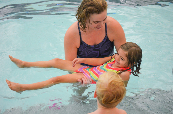 Preschooler swim skills