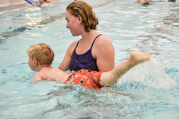 Preschooler swim skills