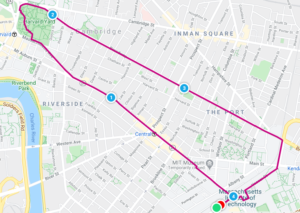 Run Map Harvard Yard